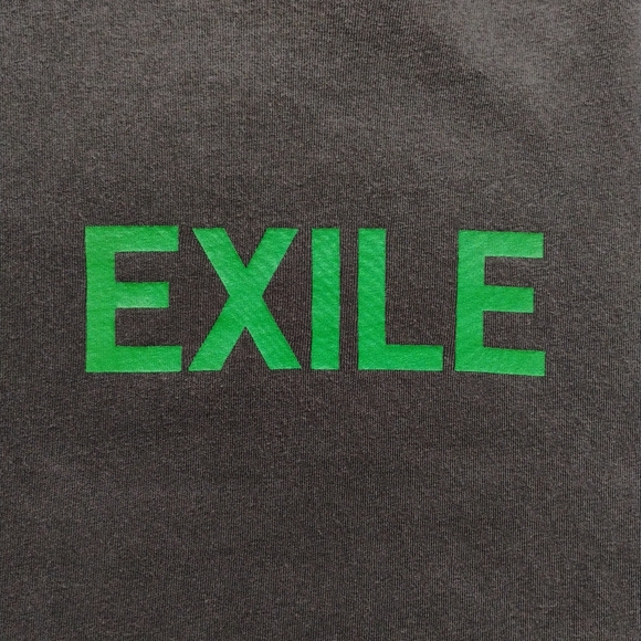 Men's KSUBI "EXILE" Dreamstate T-shirt Dark Grey & Green Crewneck Designer Tee - Picture 3 of 16